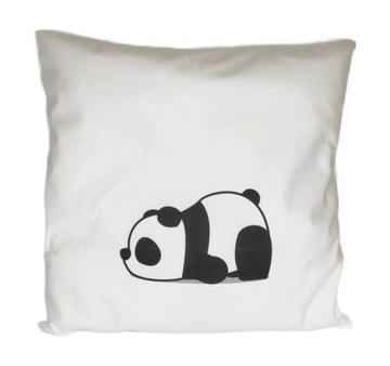 PODUSZKA DEKORACYJNA 45x45 cm PANDA BIAŁO-CZARNA #
