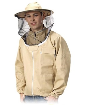BLUZA PSZCZELARZA Z KAPELUSZEM ROZPINANA BEE-JAC22 BE roz.L