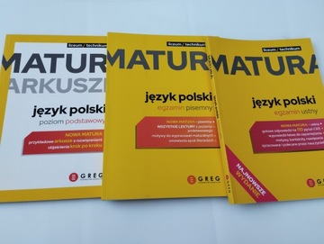 Pakiet MATURA POLSKI x3 Arkusze Ustny Pisemny Repetytorium Liceum Technikum