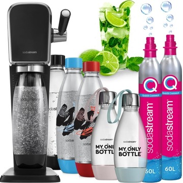 SODASTREAM ART САТУРАТОР ГАЗИРОВАННОЙ ВОДЫ | 3x БУТЫЛКИ 1л+2x 0,5л+2x БУТЫЛКИ