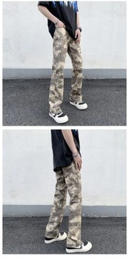 High Street Denim Pants Camouflage Jeans For Men's