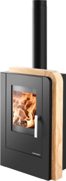 Piec kominek wolnostojący Nordby - Czarny/Woodstone Prestige ECODESIGN!