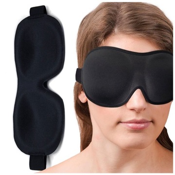 USZTYWNIANA MASKA OPASKA NA OCZY DO SPANIA B NOS C NA GUMKĘ DO SNU