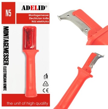 NÓŻ MONTERSKI DLA INSTALATORA ELEKTRYKÓW ADELID N4