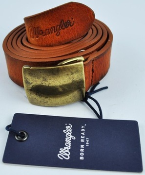 WRANGLER pasek skórzany BRONZE BUCKLE _ 80