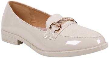 LORDSY SHOES МОКАСИНЫ-СЛИПЫ НА ПЛОСКОЙ ПОДОШВЕ БЕЖЕВЫЕ КРАСКИ