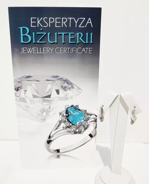 WYRÓB JUBILERSKI KOLCZYKI Z BIAŁEGO ZŁOTA Z DIAMENTAMI 3,37 585