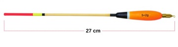 Waggler Float с правилами 27 см 5 + 2 г