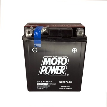 Motocyklowy akumulator 6Ah CBTX7L-BS MOTOPOWER