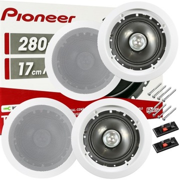 GŁOŚNIKI PIONEER 280W + MASKOWNICE SUFITOWE 2 SZT
