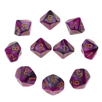 10pcs 16mm D10 for Kids Math Education & Adult Party Games Option 6
