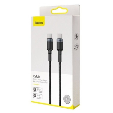 Kabel usb c usb c baseus QC 3.0 PD 2.0 100W 5A 2 m