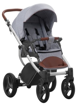 КОЛЯСКА BEBETTO LUCA 2В1 КАЧЕСТВЕННАЯ НОВАЯ 12 СЕРАЯ