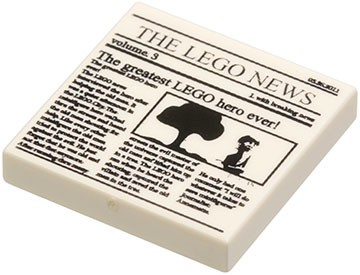 LEGO 3068bpb0431 Tile 2x2 gazeta nadruk 1szt