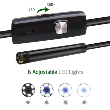 Эндоскопическая камера 3в1 Мини 7 мм 2M 6 светодиодов IP6