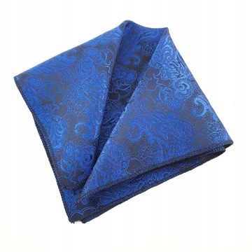 Нагрудный платок василькового цвета с окантовкой