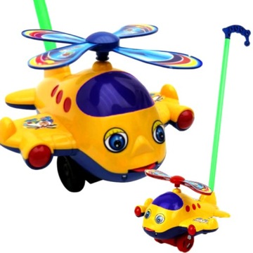 PCHACZ DLA DZIECKA PCHANKA HELIKOPTER NA KIJU ZABAWKA DO NAUKI CHODZENIA