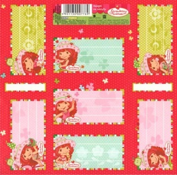 NAKLEJKI NA ZESZYT STRAWBERRY SHORTCAKE MIX