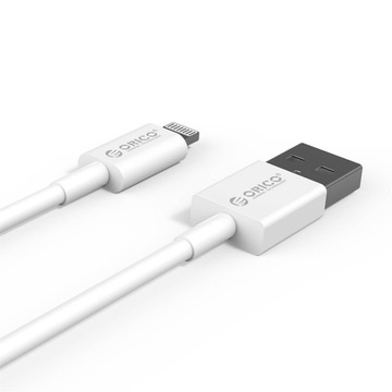 Kabel USB - Lightning Orico 1m cert MFI biały