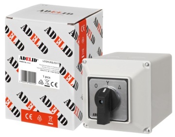 КУЛАЧКОВЫЙ ПЕРЕКЛЮЧАТЕЛЬ 63А СО ЗВЕЗДНО-ТРЕУГОЛЬНЫМ КОРПУСОМ