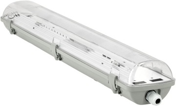 Oprawa LED Hermetyczna 2x60cm z Blachą Lampa LED Do Garażu Na Świetlówki