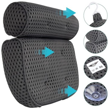 ПОДУШКА НА ПОДГОЛОВНИК ДЛЯ ВАННЫ 36*35*10см