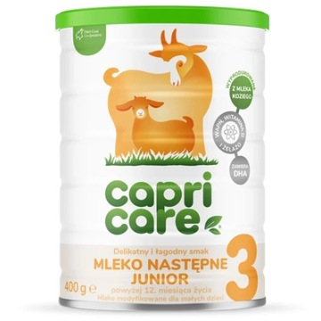 Mleko KOZIE następne 3 Capricare po 12. mcu 400 g