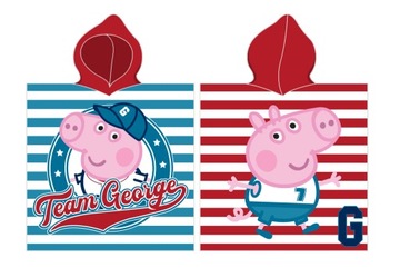 Ręcznik plażowy Świnka Peppa Pig ponczo GEORGE