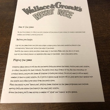 Английская игра WALLACE & GROMIT'S ROCKET RACE