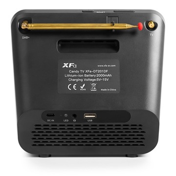 Мини-портативный телевизор 7 дюймов DVB-T2 DAB+ FM