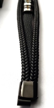 Мужской браслет ТРОЙНАЯ РЕГУЛИРОВКА Черный магнит Универсальная застежка