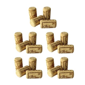 20x Drewniane korki do wina Korki do butelek po napojach do wzorzystych