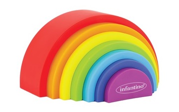 INFANTINO Wieża do układania - Magiczna Tęcza 315280