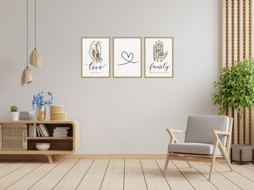 НАБОР ПОСТЕРОВ А3 СЕМЕЙНЫЕ ИМЕНИ ДЛЯ ЛЮБВИ ГОСТИНАЯ