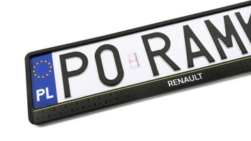 Рамка под номерной знак RENAULT ARKANA CAPTUR CLIO MEGANE KOLEOS KANGOO