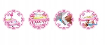 Интерактивная органная клавиатура для фортепиано со светодиодной подсветкой, розовая 6605