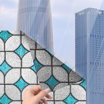 Folia okienna 3D chroniąca prywatność Naklejka blokująca promieniowanie UV Barwiona dekoracyjna dla stylu I