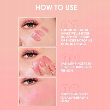Питательные румяна для лица Liquid Cheek Blush Ge