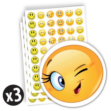 3x ZESTAW NAKLEJEK MOTYWACYJNE UŚMIECHY DLA DZIECI