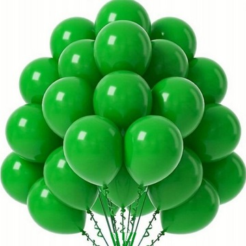 BALONY ZIELONE 50 SZT WYSOKA JAKOŚĆ URODZINY