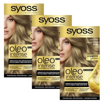 3X FARBA DO WŁOSÓW NATURALNY BLOND 7-10 SYOSS