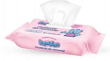 BAMBINO CHUSTECZKI NAWILŻANE DO PIELĘGNACJI SKÓRY