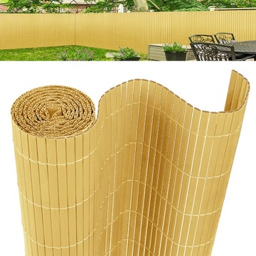 Aufun Ogrodzenie PCV do ogrodu i balkonu 160x500cm - Bambus