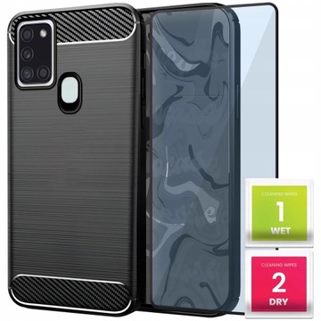 ETUI PANCERNE KARBON DO SAMSUNG GALAXY A21S SZKŁO