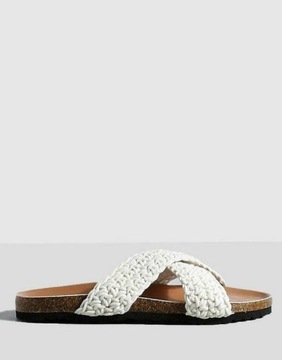 Boohoo szydełkowe klapki tekstura cross casual NG2 muv 39