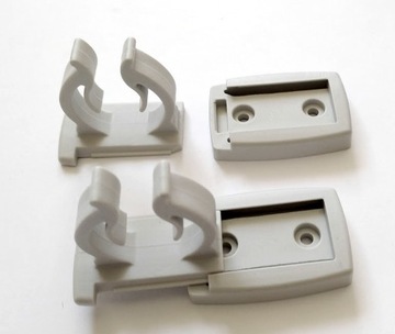 Зажимы для крепления трубок, например, рукоятки для навесов, опор.