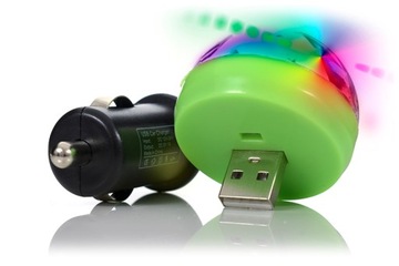 Lampka kula dyskotekowa DISCO na USB do samochodu