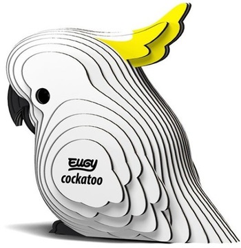 Edukacyjna Ekologiczna Biała Papuga Puzzle 3D EUGY