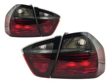 BMW 3 E90 2005-2008 sedan lampy tylne tył red smoke dymione Depo