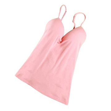 Розовые топы на бретелях с регулируемым ремешком и мягкой футболкой